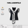 KARL LAGERFELD卡尔拉格斐2023夏款针织无袖海军领套头衫老佛爷