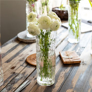 花时间《活力》北欧复古浪漫餐桌玻璃花瓶，轻奢七彩格鲜花绿植花器
