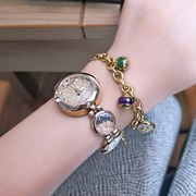 玛丽莎石英指针式水钻，时尚奢华女表防水时来运转潮流装饰手表