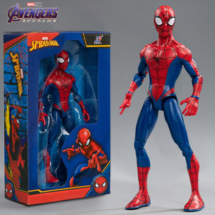 漫威蜘蛛侠玩具手办可动人偶，儿童男孩正版玩偶中动钢铁，侠公仔模型