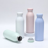 亚马逊不锈钢运动水瓶创意直身双层牛奶瓶时尚真空保温杯