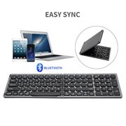 蓝牙折叠键盘手机平板充电静音蓝牙键盘两折便携带独立数字区