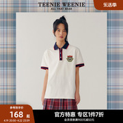 TeenieWeenie小熊奥莱Polo衫女JK学院风元气气质运动风短袖女夏