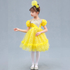 六一儿童演出服女童蓬蓬纱裙，幼儿园快乐的小星星黄色，公主裙舞蹈服