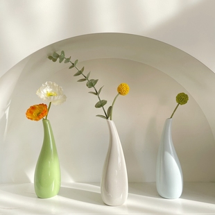 ins北欧陶瓷花瓶干花，插花花瓶客厅餐桌家居，装饰品摆件拍照道具
