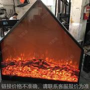 菱形炉芯壁炉 仿真火焰定制装饰电子壁炉芯嵌入式壁炉