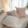 norwe沙发抱枕客厅法式高级感靠枕枕套枕芯粉色，布艺靠背飘窗靠垫