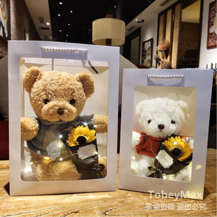 正版礼盒小熊公仔玩偶，泰迪熊娃娃毛绒玩具，送闺蜜圣诞节生日礼物女