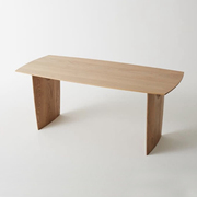 北欧极简白橡木(白橡木)餐桌，实木原木色饭桌设计师书桌可定制尺寸办公桌