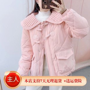 冬季品牌时尚韩版百搭娃娃领减龄短款羽绒服23202