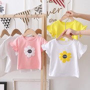 女童纯棉短袖T恤宝宝夏季半袖上衣1-2-3岁中小儿童打底衫夏装