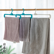 日本进口伸缩大衣架，家用晒床单被子神器浴巾毛巾，晾晒架塑料挂衣架
