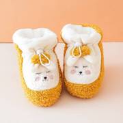 0一6一12月婴儿鞋子秋冬季加绒棉鞋男女宝板学步鞋袜软底加厚