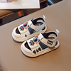 婴幼儿0-1岁3宝宝软底防滑学步鞋男童夏季时尚，包头凉鞋儿童鞋