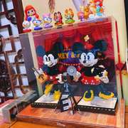 米奇和米妮防尘罩适用乐高43179积木玩具模型，亚克力透明展示盒