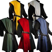 复古中世纪Tabard无袖背心文艺复兴时期服装骑士长衫演出服
