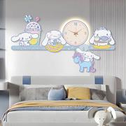 卧室背景墙挂画儿童房装饰画，公主房床头卡通，动物壁画可爱创意灯画