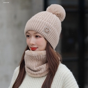 毛线帽女秋冬季百搭韩版时尚加厚加绒保暖针织棉帽女士冬天帽子潮