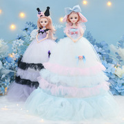 50厘米搪胶纱婚雅德芭比娃娃礼盒，套装公主洋娃娃儿童玩具女孩礼物