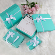 蓝色礼物盒护肤品化妆品大盒口红，包装空盒香水，盒婚庆伴手礼盒
