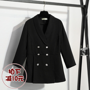 WM40073韩版七分袖小西装女薄款春装上衣2022年大码短款外套