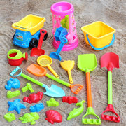 儿童沙滩玩具车套装挖沙铲子和桶宝宝玩沙工具大号，小孩男女孩套-