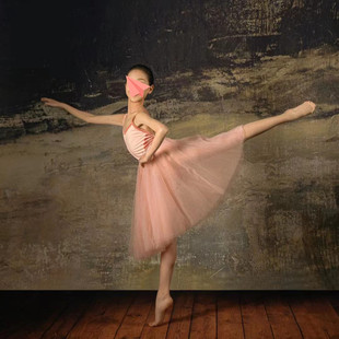 儿童芭蕾舞蹈服TUTU半身纱裙裸粉色2023日常练习大摆裙大童女