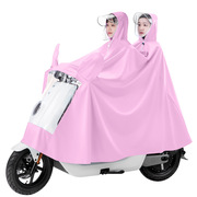 电动电瓶摩托车雨衣双人男女2人防暴雨雨披加大加厚长款全身骑行