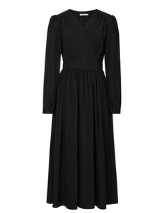 伊芙丽设计感围裹式优雅通勤气质赫本风连衣裙小黑裙2024春装