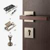 新中式房门锁分体卧室门锁室内磁吸木门锁静音房间青古铜家用锁具