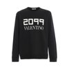 Valentino 华伦天奴 男士圆领黑色运动衫 SV0MF08B-5SG-0NO