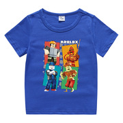 男童短袖t恤Roblox虚拟世界夏装20226儿童纯棉体恤8岁9薄上衣
