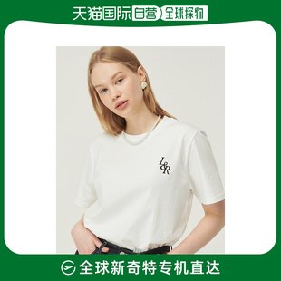 韩国直邮lossyrow 女款短袖T恤夏季纯色字母休闲百搭