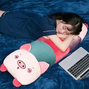 创意猪猪大抱枕可爱趴趴熊猫，长枕头单人双人枕情侣熊猫床上靠垫