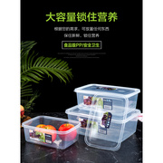长方形保鲜盒塑料密封盒大容量带盖冰箱收纳盒储物盒冷藏冷冻加厚