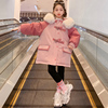 定制女童棉衣冬季2023韩版儿童网红洋气加厚大童冬装时髦外套