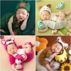 新生儿宝宝照月子拍照服装动物造型针织套装，影楼儿童摄影服装道具