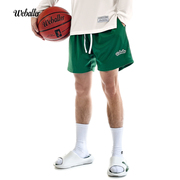 WEBALLER双层网眼短裤男潮牌美式篮球训练裤透气速干球裤四分运动