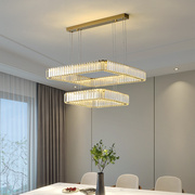 轻奢水晶吊灯客厅灯现代简约卧室餐厅灯正方形大气2022年灯具