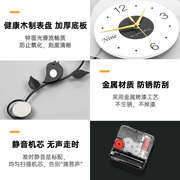 铁艺花朵钟表客厅高级感现代家用免打孔时钟挂墙时尚创意装饰挂钟