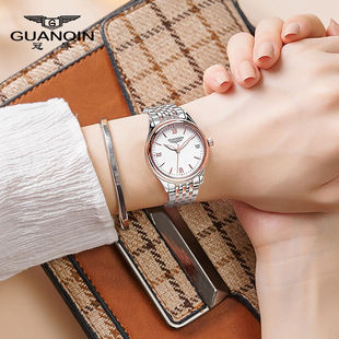 冠琴(guanqin)手表，女士全自动机械表时尚休闲防水女表520七