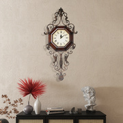 大号复古美式挂钟创意时钟表铁艺静音客厅欧式个性时尚家居装饰品