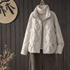 冬季立领白鸭绒羽绒服女款2023年韩版菱格休闲防风纯色短外套