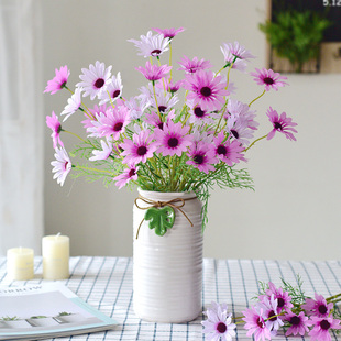 ins洋甘菊小雏菊花，假花仿真花束客厅装饰品摆件，塑料干花餐桌摆设