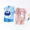 儿童短袖套装夏季纯棉男女童服装睡衣两件套宝宝t恤衣服童装