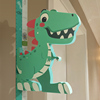 恐龙儿童身高墙贴纸磁吸不伤墙精准测量仪，宝宝小男孩量身高尺神器