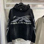 hellstarterryfabric美式潮牌做旧毛圈连帽卫衣高街复古外套男