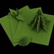 120g加厚正方形手工折纸绿色系列折纸珠光纸彩色纸千纸鹤 圣诞节