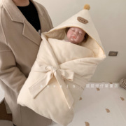 新生婴儿抱被初生包被纯棉用品秋冬季加厚包单包裹外出冬款防惊跳
