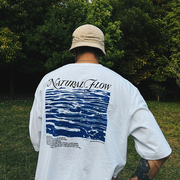 supertofu(sptf)ss22主题海浪波纹图案270g面料，加厚短袖t恤